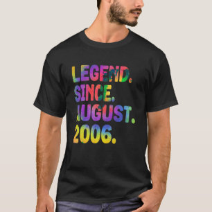 T-shirt Légende depuis août 2006 17 ans Tie Dye 17e