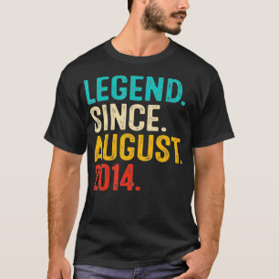 T-shirt Légende depuis août 2014 8e cadeau d'anniversaire