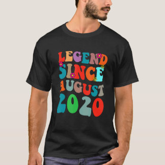 T-shirt Légende depuis août 2020 Anniversaire Vintage Retr