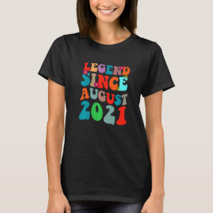 T-shirt Légende depuis août 2021 Anniversaire Vintage Retr