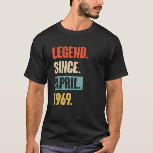 T-shirt Légende depuis avril 1969 Anniversaire 54ème Décor