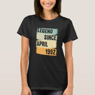 T-shirt Légende depuis avril 1992 30 ans 30 ans 30 anniver