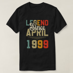 T-shirt Légende depuis avril 1999 25e anniversaire 25 ans