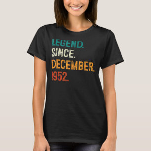 T-shirt Légende depuis décembre 1952 70ème Anniversaire 70