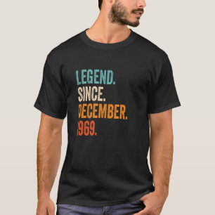 T-shirt Légende depuis décembre 1969 53e anniversaire