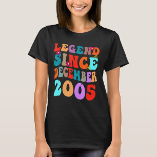 T-shirt Légende depuis décembre 2005 Vintage Birthday Retr