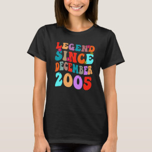 T-shirt Légende depuis décembre 2005 Vintage Birthday Retr