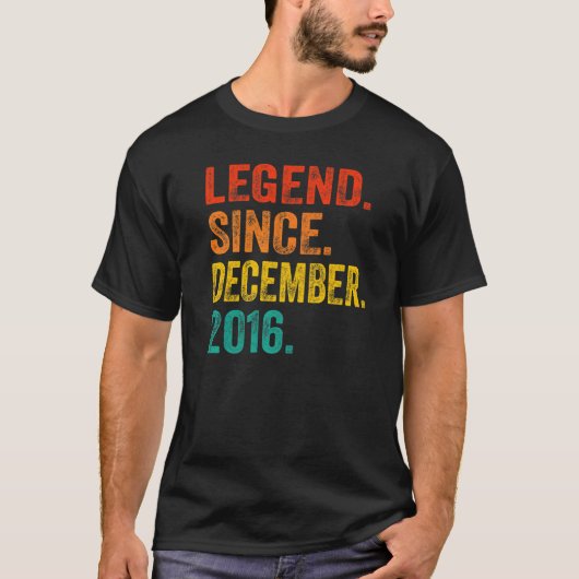 T-shirt Légende depuis décembre 2016 Rétro 6 Ans 6ème B (Devant)