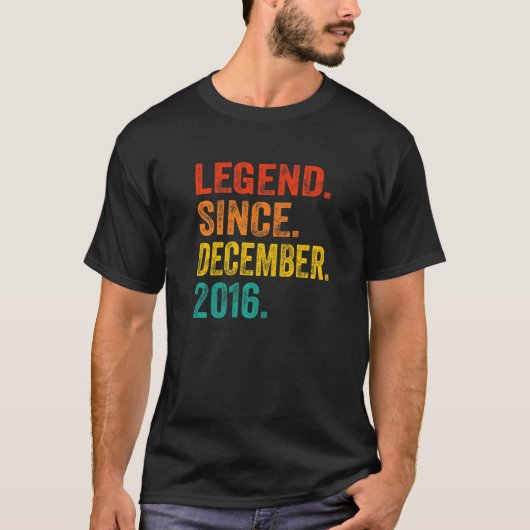 T-shirt Légende depuis décembre 2016 Rétro 6 Ans 6ème B (Devant)