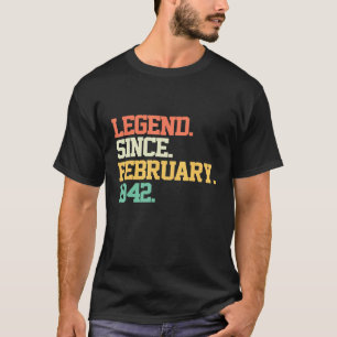 T-shirt Légende depuis février 1942 80e anniversaire 80 an