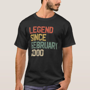 T-shirt Légende depuis février 2000 21Cadeau Anniversaire