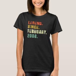 T-shirt Légende depuis février 2008 15e anniversaire 15 an