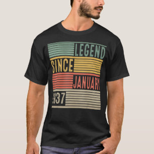 T-shirt Légende depuis janvier 1937 86e anniversaire 86 an