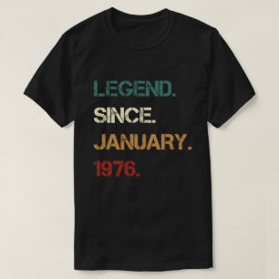 T-shirt Légende depuis janvier 1976
