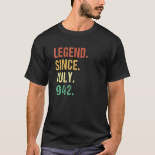 T-shirt Légende depuis juillet 1942 80e anniversaire 80 an