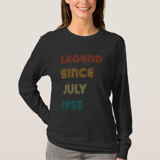 T-shirt Légende depuis juillet 1955 Retro 70e anniversaire