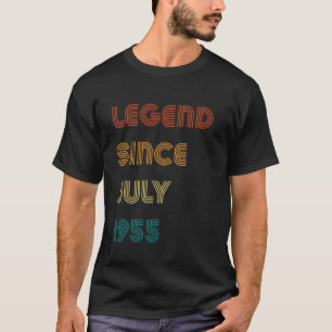 T-shirt Légende depuis juillet 1955 Rétro 70e anniversaire