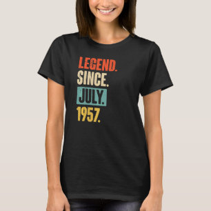 T-shirt Légende depuis juillet 1957 65 ans 65e anniversair
