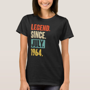 T-shirt Légende depuis juillet 1964 58 ans 58e anniversair