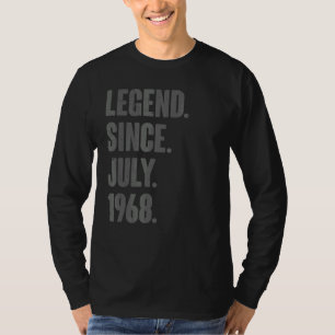 T-shirt Légende depuis juillet 1968 54 ans 54e anniversair
