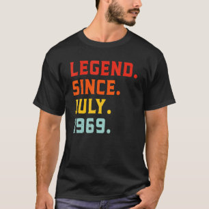 T-shirt Légende depuis juillet 1969 53ème anniversaire Vin