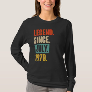 T-shirt Légende depuis juillet 1970 52 ans 52e anniversair
