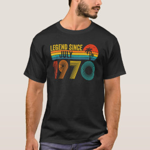 T-shirt Légende depuis juillet 1970 52e anniversaire 52 an