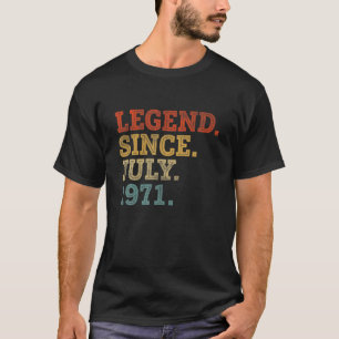 T-shirt Légende Depuis Juillet 1971 50E Anniversaire Homme