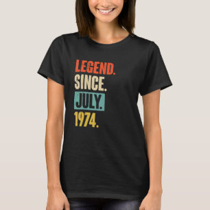 T-shirt Légende depuis juillet 1974 48 ans 48e anniversair
