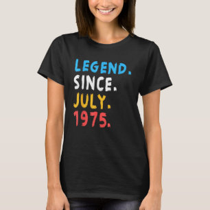 T-shirt Légende depuis juillet 1975 Retro 48 ans 48th Bir