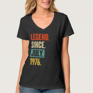 T-shirt Légende depuis juillet 1976 46 ans 46e anniversair