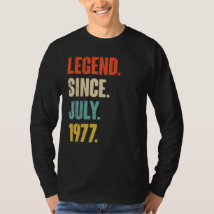T-shirt Légende depuis juillet 1977 45 ans Cadeau âgé 45e 