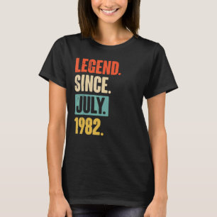 T-shirt Légende depuis juillet 1982 40 ans 40e anniversair