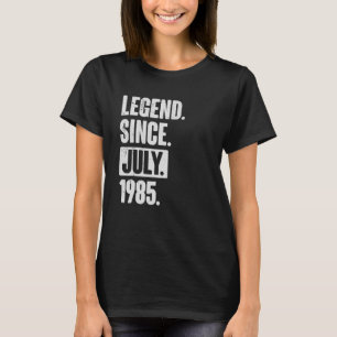 T-shirt Légende depuis juillet 1985 37 ans 37e anniversair