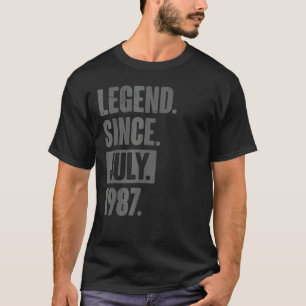 T-shirt Légende depuis juillet 1987 35 ans 35e anniversair