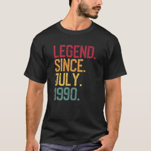 T-shirt Légende depuis juillet 1990 30e anniversaire Chemi