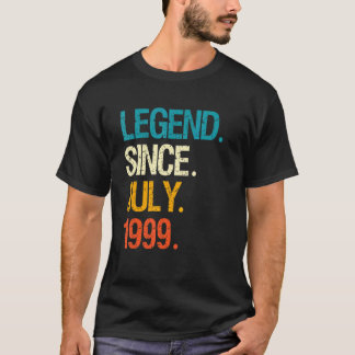 T-shirt Légende depuis juillet 1999 23 ans Anniversaire 23