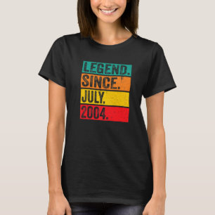 T-shirt Légende depuis juillet 2004 18 ans 18e anniversair