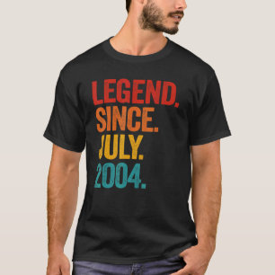 T-shirt Légende depuis juillet 2004 18e anniversaire 18 an
