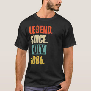T-shirt Légende depuis juillet 2006 16 ans 16e anniversair