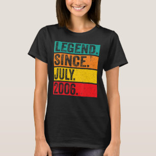 T-shirt Légende depuis juillet 2006 16e anniversaire 16 an