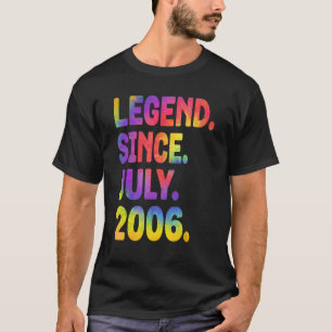 T-shirt Légende depuis juillet 2006 17 ans 17e anniversair