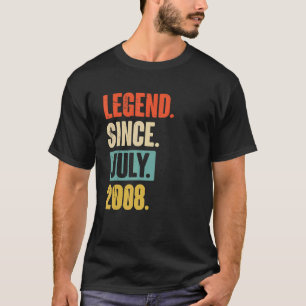 T-shirt Légende depuis juillet 2008 14 ans 14e anniversair