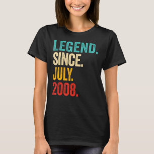 T-shirt Légende depuis juillet 2008 15 ans 15e anniversair