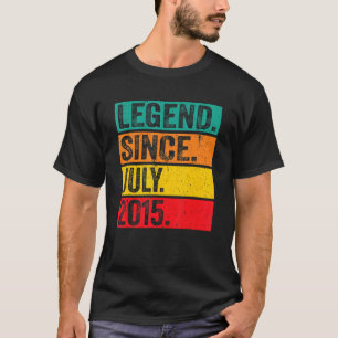 T-shirt Légende depuis juillet 2015 7 Ans 7e Anniversaire 