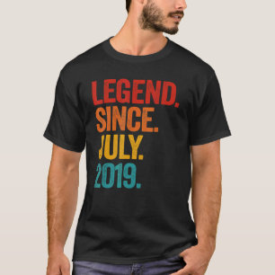 T-shirt Légende depuis juillet 2019 3e anniversaire 3 ans