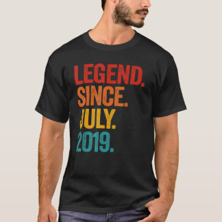 T-shirt Légende depuis juillet 2019 3e anniversaire 3 ans 