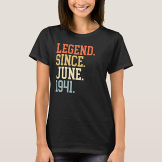 T-shirt Légende Depuis Juin 1941 Pour Hommes Femmes Juin 1