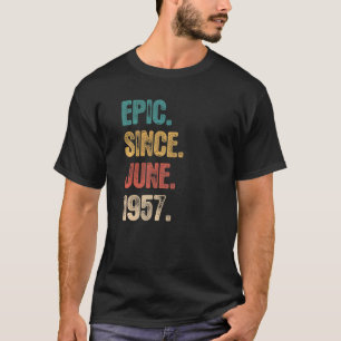 T-shirt Légende depuis juin 1957 65 ans 65e anniversaire