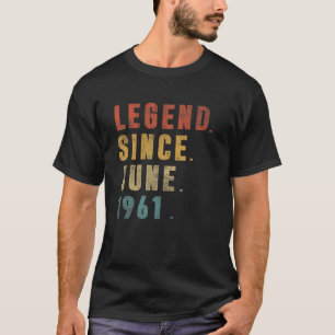 T-shirt Légende Depuis Juin 1961 60E Anniversaire Pour 60